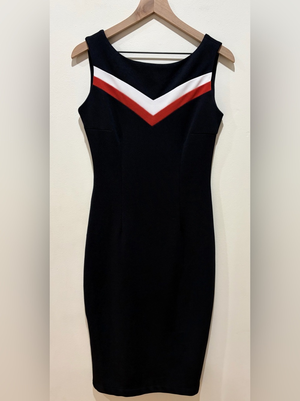 Tatyana Bettie Page Vintage Navy Blue Sleeveless Midi Sheath Dress Women’s Small